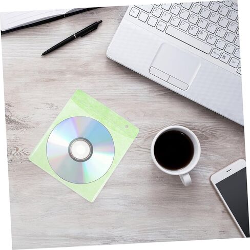 200 قطعة CD DVD البلاستيك تخزين الأكمام 12 سنتيمتر وسائل الإعلام تخزين حامي للسيارة والاستخدام المنزلي المحمولة المنظم المحفظة لون عشوائي in Kuwait