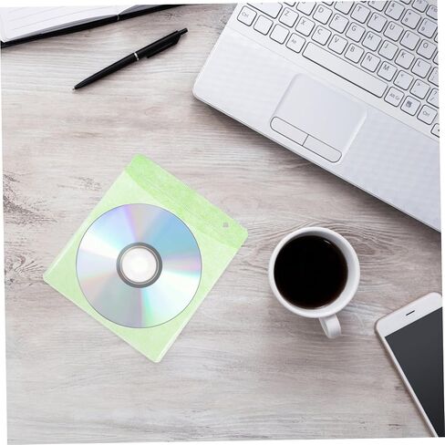 مجموعة Toddmomy 200 قطعة من غلاف CD وDVD وحافظة أقراص بلاستيكية قابلة لإعادة الاستخدام مقاس 12 سم لحماية السيارة والوسائط الشخصية، لون عشوائي in Kuwait