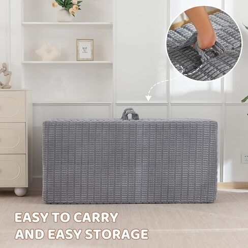 BYBYME Memory Foam Tri-Folding Mattress, 6 Inch Gel Folding Mattress Topper, Foldable Soft Guest Bed Camping Pad, with Washable Cover in Kuwait