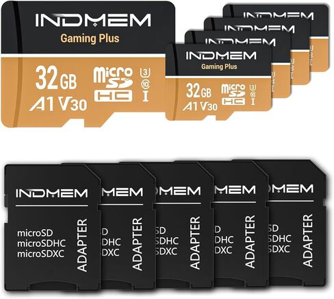 5 Pack Micro SD Card 32GB High-Speed Performance (90MB/s Read, 25MB/s Write), Compatible with DSLR, Drone, Action Camera & Portable Devices（5 microSD Card +5 Adapter） in Kuwait