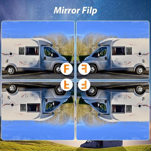نظام كاميرا احتياطية HD 1080P RV شاشة 7 بوصة مع 2 كاميرا رؤية جانبية خلفية سهلة التركيب IP69 مقاومة للماء رؤية ليلية عالية الدقة لشاحنة RV مقطورة جرار in Kuwait
