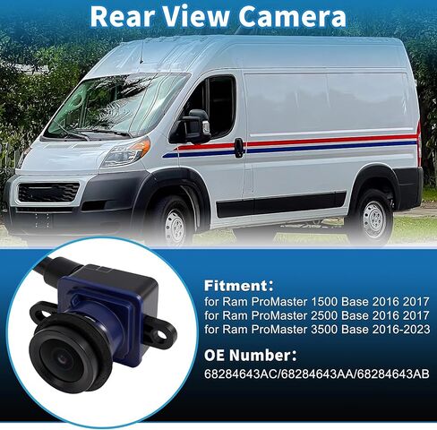 Rear View Camera for Ram ProMaster 1500 2500 Base 2016 2017 for ProMaster 3500 Base 2016-2023 Park Assist Backup Reverse Camera Replace No.68284643AC/68284643AA/68284643AB in Kuwait