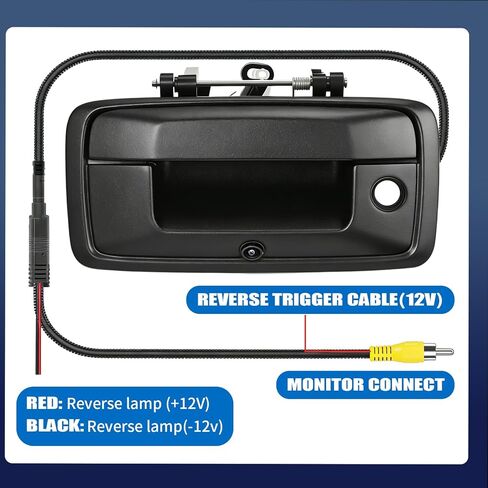 Tailgate Handle Backup Camera Fit for 2014-2018 Chevrolet Silverado,Fit for 2015-2018 GMC Sierra 2500HD 3500HD,Tailgate Reversing Rear View Park Assist Camera 170° Wide Angle,Replaces 23448681 in Kuwait