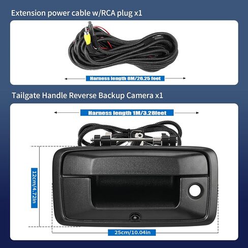 Tailgate Handle Backup Camera Fit for 2014-2018 Chevrolet Silverado,Fit for 2015-2018 GMC Sierra 2500HD 3500HD,Tailgate Reversing Rear View Park Assist Camera 170° Wide Angle,Replaces 23448681 in Kuwait