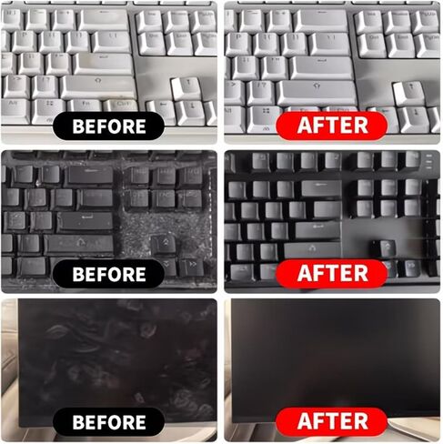 Computer Screen Cleaner | 120ml Gentle Universal Dust Remover with Wipe | TV Screen Cleaner Spray Bottle,for Keyboard Mouse Headphones Monitor Phones Car in Kuwait