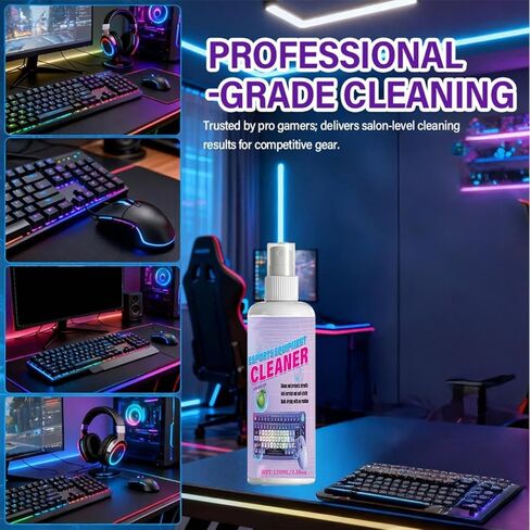 Computer Screen Cleaner | 120ml Gentle Universal Dust Remover with Wipe | TV Screen Cleaner Spray Bottle,for Keyboard Mouse Headphones Monitor Phones Car in Kuwait