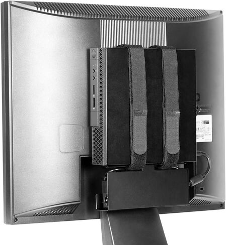 Oeveo VESA PC Mount 121 مع علبة الكابلات | حامل VESA قابل للتعديل لأجهزة الكمبيوتر الصغيرة ومكونات AV وأجهزة الوسائط والأجهزة الإلكترونية الصغيرة الأخرى | UNVM-121 in Kuwait