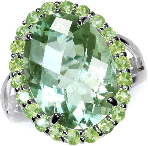 Silvershake Huge 18X13mm Genuine Gemstones 925 Sterling Silver Right Hand Cocktail Ring Jewelry for Women in Saudi Arabia