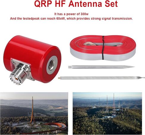 هوائي QRP 16.4FT/5M 14M-30MHz 300W-600W HF هوائي متعدد الوظائف محمول 1/4 الطول الموجي لراديو USDX QRP in Kuwait
