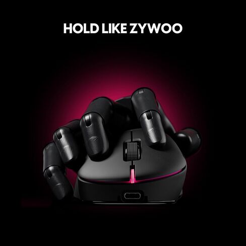 Pulsar Gaming Gears ZywOo The Chosen Mouse ماوس الألعاب اللاسلكي، خفيف الوزن للغاية 2.08 أونصة (59 جرام)، مفتاح بصري، 32000 نقطة في البوصة، 750 IPS، مستشعر XS-1، متوافق مع 8k (متوسط، أسود) (متجدد) in Kuwait
