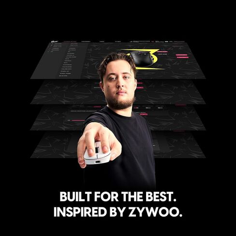Pulsar Gaming Gears ZywOo The Chosen Mouse ماوس الألعاب اللاسلكي، خفيف الوزن للغاية 2.08 أونصة (59 جرام)، مفتاح بصري، 32000 نقطة في البوصة، 750 IPS، مستشعر XS-1، متوافق مع 8k (متوسط، أسود) (متجدد) in Kuwait