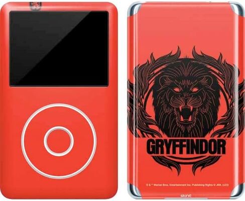 ملصق Skinit لمشغل MP3 متوافق مع iPod Classic (الجيل السادس) 80 جيجابايت - تصميم توضيحي مرخص رسميًا من Warner Bros Gryffindor in Kuwait