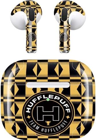Skinit Decal Audio Skin Compatible with Apple AirPods (3rd Gen, 2021) - Officially Licensed Warner Bros Team Hufflepuff Design in Kuwait