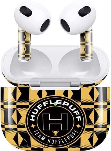 Skinit Decal Audio Skin Compatible with Apple AirPods (3rd Gen, 2021) - Officially Licensed Warner Bros Team Hufflepuff Design in Kuwait