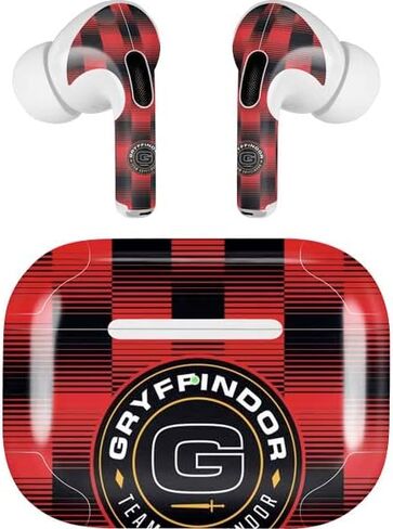 Skinit Decal Audio Skin Compatible with Apple AirPods Pro (2rd Gen, 2022) - Officially Licensed Warner Bros Team Gryffindor Design in Kuwait