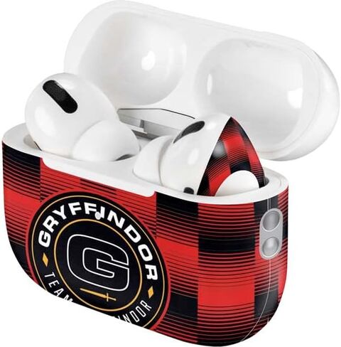 Skinit Decal Audio Skin Compatible with Apple AirPods Pro (2rd Gen, 2022) - Officially Licensed Warner Bros Team Gryffindor Design in Kuwait