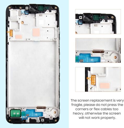 Incell Screen Replacement for Samsung Galaxy A16 4G LCD Display for Galaxy A16 4G LCD Touchscreen Digitizer Assembly with Repair Tools Kit SM-A165B SM-A165P (Black with Frame,Not for A16 5G) in Kuwait