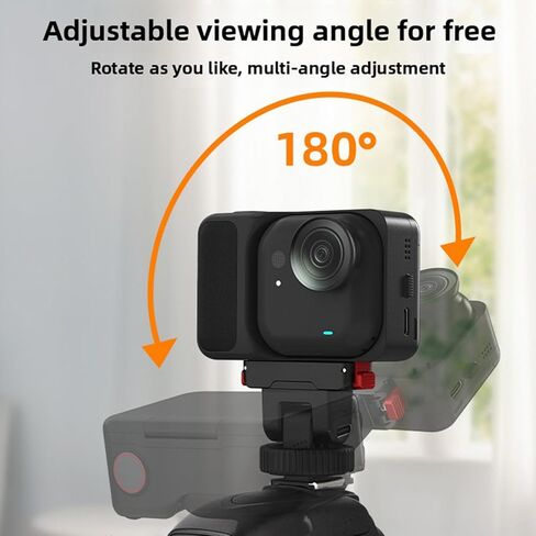 Magnetic Cold Shoe Adapter Base, Aluminum Alloy ABS Composite 360 Mount with 180 Adjustable Rotation and 1 4inch Thread, for Action Camera Accessories in Kuwait