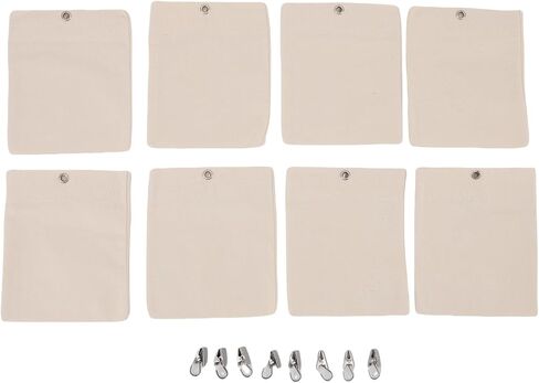 Alomejor Curtain Weighted Bag, Canvas Material, 8 Pack Sandbag Weights for Outdoor Curtains, 12.5x15cm Size for Garden and Picnic Use in Kuwait