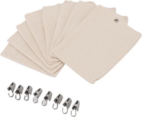Alomejor Curtain Weighted Bag, Canvas Material, 8 Pack Sandbag Weights for Outdoor Curtains, 12.5x15cm Size for Garden and Picnic Use in Kuwait