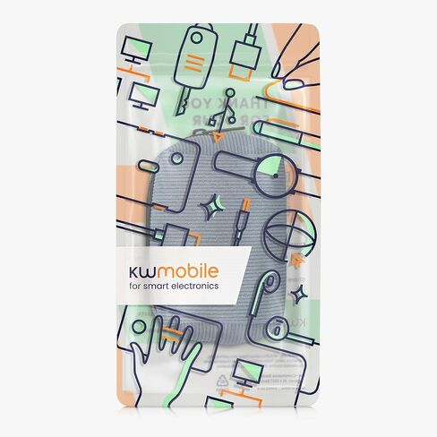 حافظة ماوس kwmobile لجهاز Logitech Lift/MX Vertical/Anker Vertical Carry - حقيبة حمل واقية لماوس بلوتوث - حماية ناعمة من النيوبرين - أزرق عتيق in Kuwait