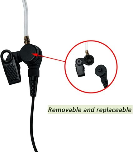 Acoustic Tube Earpiece Headset with PTT Mic Compatible for Yaesu VX-6R VX-7R VX-170 FT-270 Standard Horizon HX210 HX400 HX870 HX750S HX890 Walkie Talkie 2 Way Radio 5Pack in Kuwait