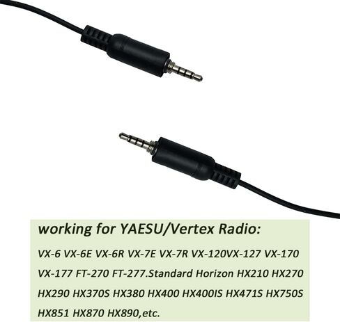 Acoustic Tube Earpiece Headset with PTT Mic Compatible for Yaesu VX-6R VX-7R VX-170 FT-270 Standard Horizon HX210 HX400 HX870 HX750S HX890 Walkie Talkie 2 Way Radio 5Pack in Kuwait