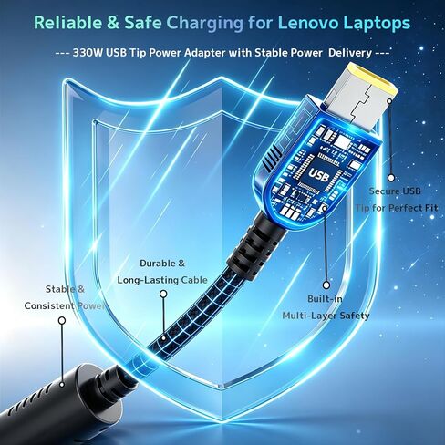 شاحن كمبيوتر محمول نحيف 330 واط متوافق مع Lenovo Legion pro 7 7i 5i 5 9 9i 15 16 17 16IRX8 16IRX9 RTX 4070 4080 4090 Yoga AIO 7 ADL330SDC3A GX21M50608 20V 16.5A محول تيار متردد للألعاب سلك إمداد الطاقة in Kuwait