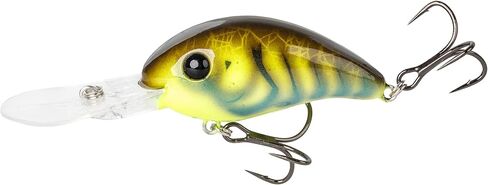 Strike King (HC3XDE-100) 3XD Elite Fishing Lure, Deep Diving Crankbait, 2-Inches, 7/16-Ounce, Unique Curved Bill, Dives to 10-Feet, Rattle Chambers, Size 4 Mustad Triple Grip Hooks, Summer Craw in Kuwait