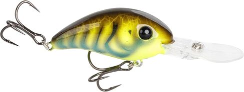 Strike King (HC3XDE-100) 3XD Elite Fishing Lure, Deep Diving Crankbait, 2-Inches, 7/16-Ounce, Unique Curved Bill, Dives to 10-Feet, Rattle Chambers, Size 4 Mustad Triple Grip Hooks, Summer Craw in Kuwait