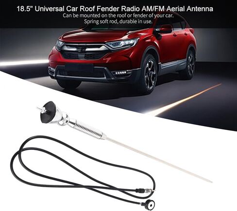 for vintage antenna Yctze antenna for car radio chrome automotive radio antenna car radio antenna Car Aerial Automotive Antennas Car Antenna AM/FM Aerial Antenna Car Aerial Ant, 18.5" Universal Car Ro in Kuwait