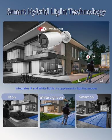 DS-2CD2083G2-LI2U 4K/8MP Acusense Hik PoE Bullet IP Camera with arrayed dual-mic,Smart Hybrid Light, IR/White light range 131ft, IP67, 2.8mm Lens, International Version(DS-2CD2083G2-IU upgrade) in Kuwait