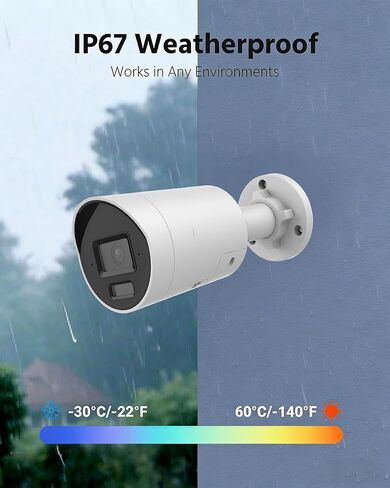 DS-2CD2083G2-LI2U 4K/8MP Acusense Hik PoE Bullet IP Camera with arrayed dual-mic,Smart Hybrid Light, IR/White light range 131ft, IP67, 2.8mm Lens, International Version(DS-2CD2083G2-IU upgrade) in Kuwait