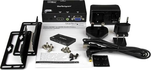 StarTech.com 2x1 VGA + HDMI to HDMI Switch / Selector Box - 1080p Multi Video Input Automatic Switcher - 2 Computers In 1 Monitor Out, TAA (VS221VGA2HD) in Kuwait