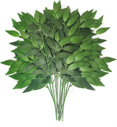 KACOMACO 12pcs Italian Ruscus Greenery Stems 23" Artificial Silk Greenery Spray for Wedding Arch Bouquet Filler Indoor Home Décor (Assembly Required) in Kuwait