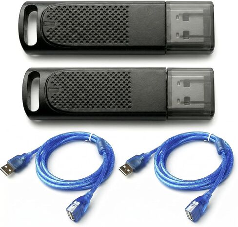 جهاز استقبال Pro VR Dongles (عبوة من قطعتين) - محولات لاسلكية ممتازة nRF52840 لمؤشر الصمامات ومتتبعات الحياة - زمن استجابة منخفض، 4 طبقات PCB، تتضمن كابلات تمديد بطول 1.5 متر in Kuwait