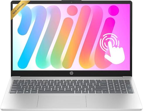 كمبيوتر محمول HP بشاشة تعمل باللمس مقاس 15.6 بوصة • إصدار 2026 • وحدة معالجة مركزية Intel 6-Core i3 • ذاكرة وصول عشوائي (RAM) سعة 8 جيجابايت • محرك أقراص PCle SSD سعة 256 جيجابايت • نظام التشغيل Windows 11 • فضي طبيعي (متجدد) in Kuwait