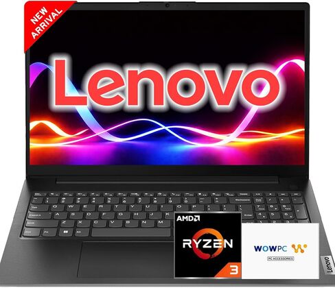 Lenovo 2026 V15 Business Laptop مع Microsoft 365 للويب، وحدة المعالجة المركزية AMD 7000 Series Ryzen (Beats Intel i7-1160G7)، شاشة FHD IPS مقاس 15.6 بوصة، ذاكرة الوصول العشوائي 16 جيجابايت، 256 جيجابايت SSD، RJ-45، HDMI، Wi-Fi 6، Windows 11 Pro in Kuwait