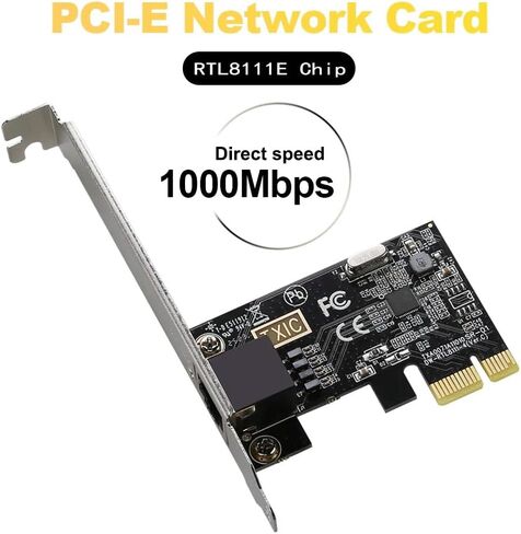 1000Mbps PCI-E X1 Network Card, Gigabit Ethernet Adapter, RTL8111E Chip, Low Profile Bracket in Kuwait