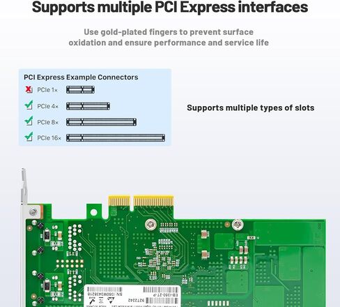 1 Gb Network Card with Intel I350 Chip, POE PCIE X4 Gigabit Network Adapter Dual RJ45 Ports, PCIE Ethernet Adapter Power Over Ethernet for Machine Vision,Industrial Camera, Image Acquisition in Saudi Arabia