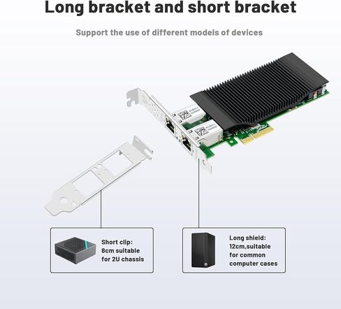 1 Gb Network Card with Intel I350 Chip, POE PCIE X4 Gigabit Network Adapter Dual RJ45 Ports, PCIE Ethernet Adapter Power Over Ethernet for Machine Vision,Industrial Camera, Image Acquisition in Saudi Arabia