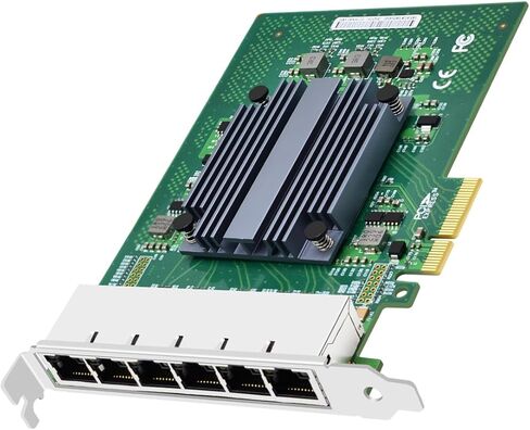 1 Gb Network Card with Intel I350 Chip, POE PCIE X4 Gigabit Network Adapter Dual RJ45 Ports, PCIE Ethernet Adapter Power Over Ethernet for Machine Vision,Industrial Camera, Image Acquisition in Saudi Arabia