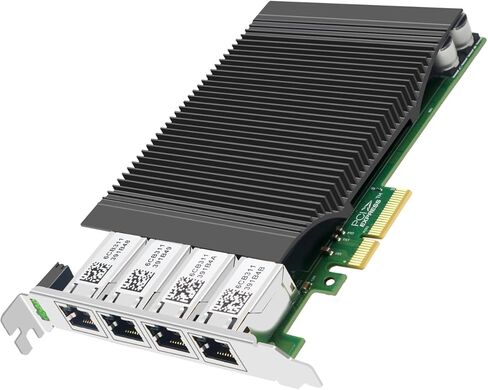 1 Gb Network Card with Intel I350 Chip, POE PCIE X4 Gigabit Network Adapter Dual RJ45 Ports, PCIE Ethernet Adapter Power Over Ethernet for Machine Vision,Industrial Camera, Image Acquisition in Saudi Arabia
