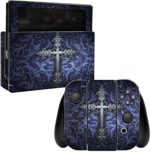 MightySkins Skin Compatible with Nintendo Switch - Gothic Cross | Protective, Durable, and Unique Vinyl Decal wrap Cover | Easy to Apply, Remove, and Change Styles | Made in The USA in Kuwait