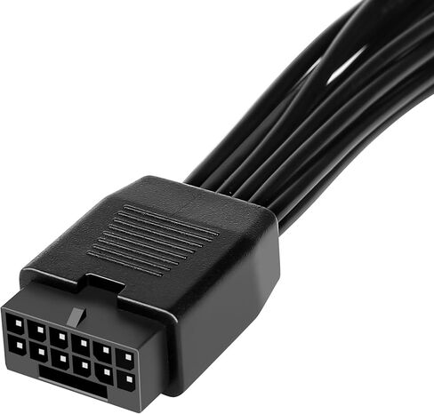 تمديد كابل 12VHPWR، كابل GPU 16 دبوس (12+4) أنثى إلى ثنائي 8 دبوس (6+2) كابل طاقة PCIe ذكر، محول تحويل إمداد الطاقة GPU لكابل 12VHPWR إلى 2 8 دبوس 6.8 بوصة (17 سم) in Kuwait