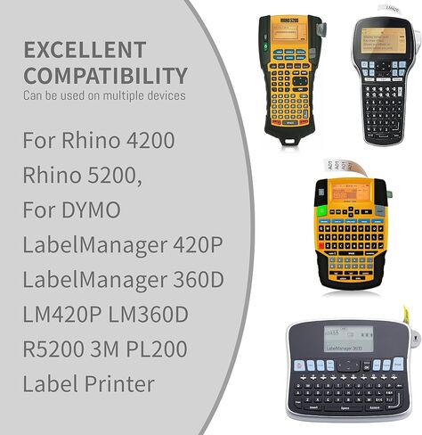 S0895840 Battery Replacement Compatible for Rhino 4200 Rhino 5200, for DYMO LabelManager 420P LabelManager 360D LM420P LM360D R5200 3M PL200 Label Printer Number Series W002856 1759398 600mAh in Saudi Arabia