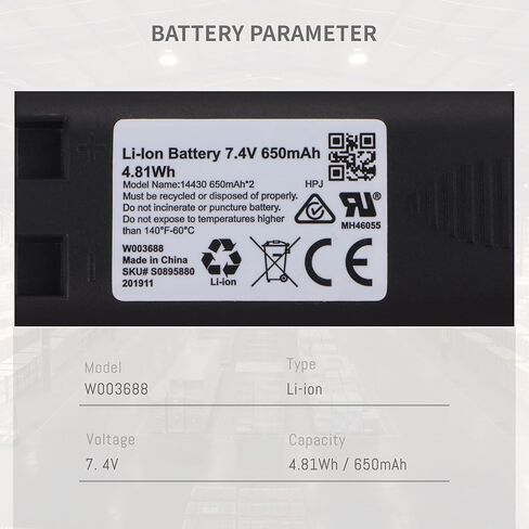 S0895840 Battery Replacement Compatible for Rhino 4200 Rhino 5200, for DYMO LabelManager 420P LabelManager 360D LM420P LM360D R5200 3M PL200 Label Printer Number Series W002856 1759398 600mAh in Saudi Arabia