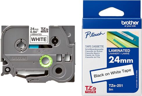 Brother TZe-251 Black on White TZe Label-Making Tape in Kuwait