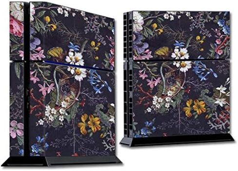MightySkins Skin Compatible with Sony PS4 Console - Midnight Blossom | Protective, Durable, and Unique Vinyl Decal wrap Cover | Easy to Apply, Remove, and Change Styles | Made in The USA in Kuwait