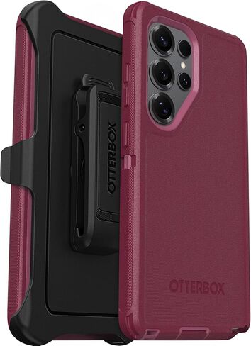 OtterBox Samsung Galaxy S25 Ultra (فقط) - حافظة سلسلة Defender - أسود - مشبك حافظة متضمن - قوي ومتين - مع حماية للمنافذ - متوافق مع الشحن اللاسلكي - عبوة غير مخصصة للبيع بالتجزئة in Kuwait
